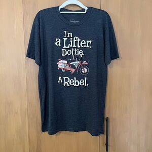 Project X, medium tee, CrossFit workout. Fitness. I’m a lifter Dottie. A rebel.